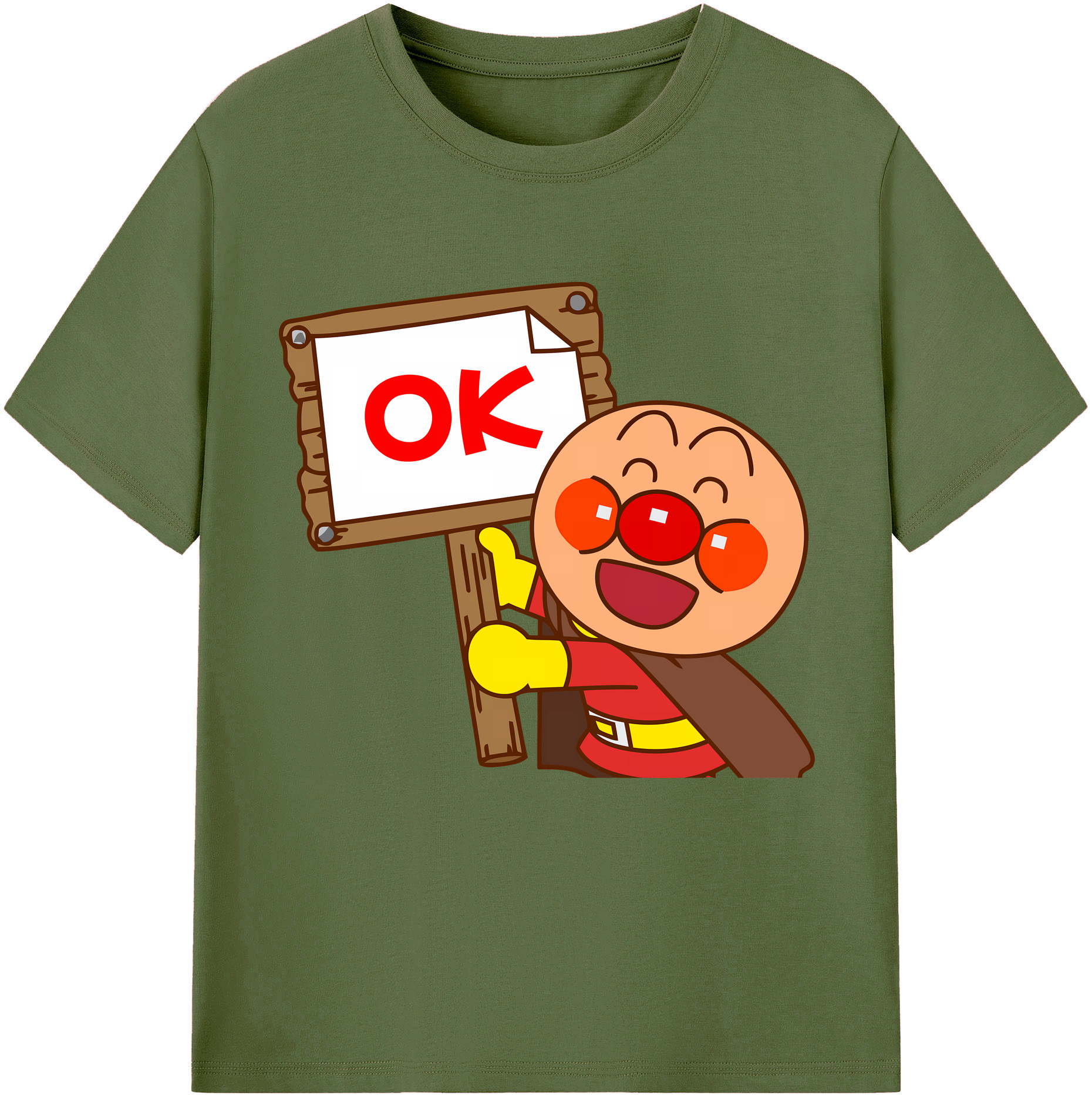 （画像用） アンパンマン Anpanman 綿100％半袖Tシャツ（フロントプリント）